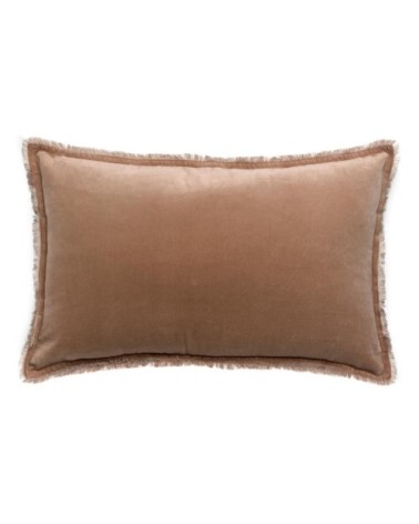 Coussin uni  en coton sésame 40 x 65