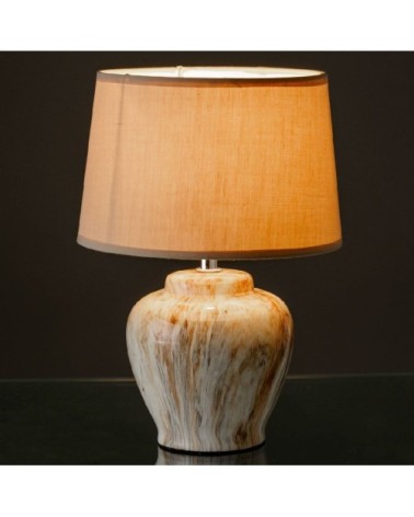 Lampe en céramique marbrée 29 cm