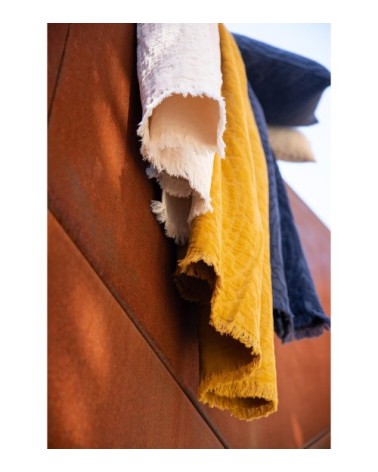 Jeté Inès en coton bronze 240 x 260