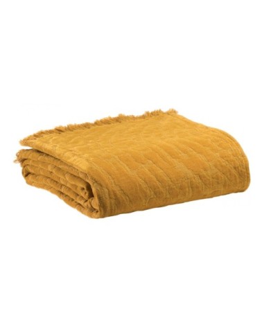 Jeté Inès en coton bronze 240 x 260