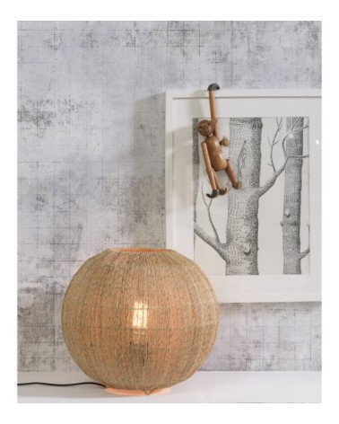 Lampe de table bambou jute D32cm