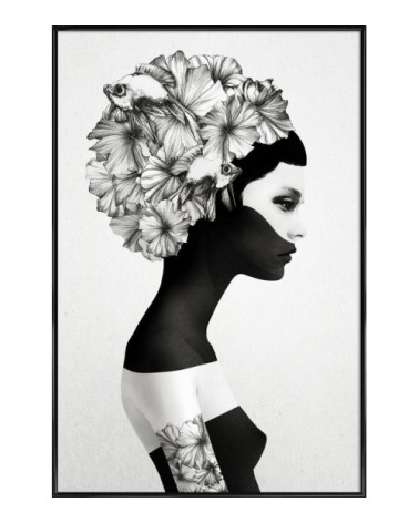 Affiche dans cadre standard (noir) blanc & noir 40x60