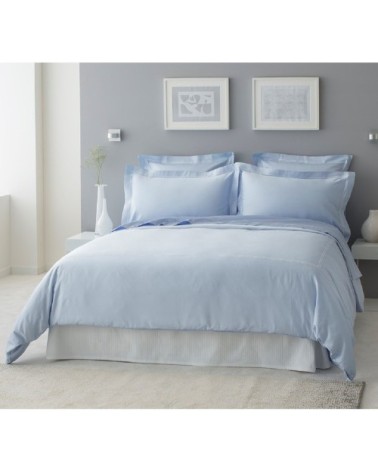 Housse de couette luxe en Satin de coton  Bleu ciel 280x260 cm