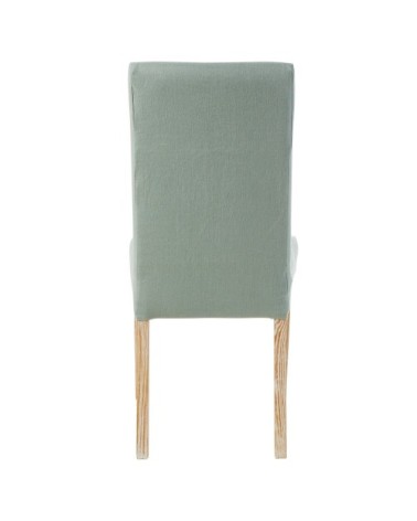 Housse de chaise en lin lavé vert jade, compatible chaise MARGAUX