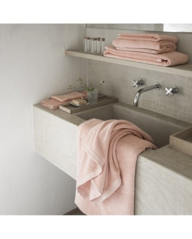 Serviette de bain en coton rose Aurore 40x60