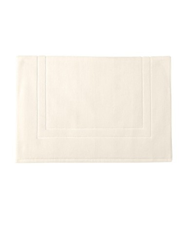Tapis de bain en coton blanc meringue 60x90