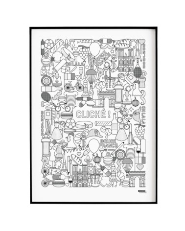 Affiche d'art douce France 50 X 70 cm