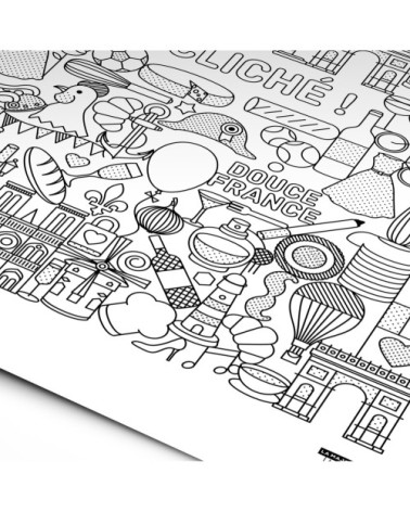 Affiche d'art douce France 50 X 70 cm