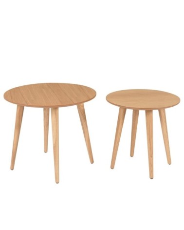 Bout de canapé gigogne bois clair