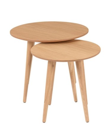 Bout de canapé gigogne bois clair