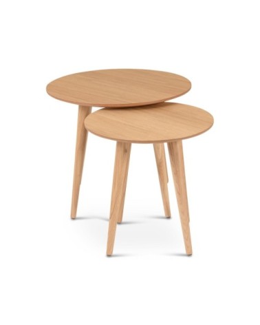 Bout de canapé gigogne bois clair