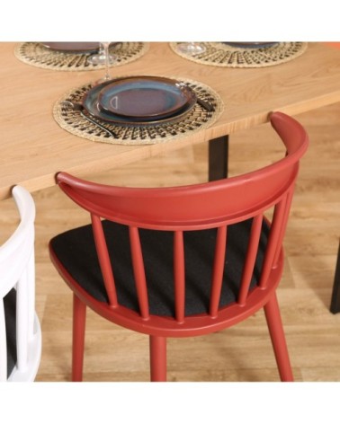 Lot 2 chaises design rouge