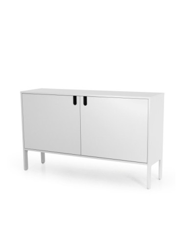 Buffet en bois 2 portes L148cm blanc