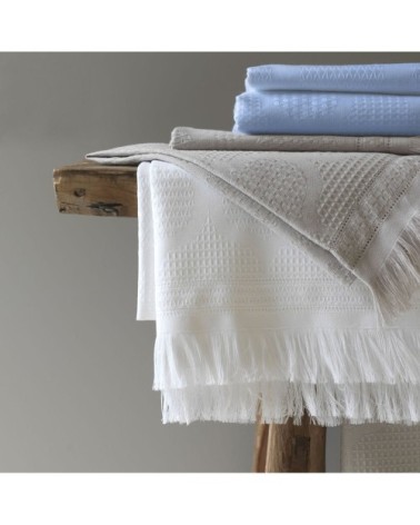 Serviette de bain en coton argile 50 x 100