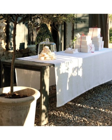 Nappe en lin blanc 175 x 175