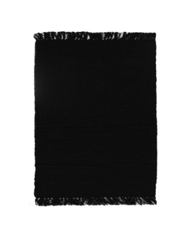 Tapis 100% coton noir 120x170