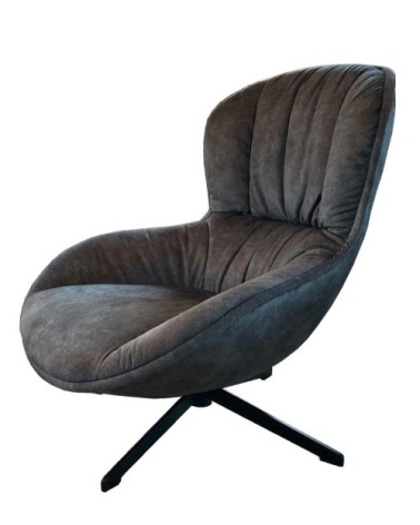 Fauteuil confortable en tissu gris