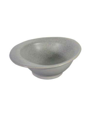 Coupelle en porcelaine gris 12 cm - Lot de 6