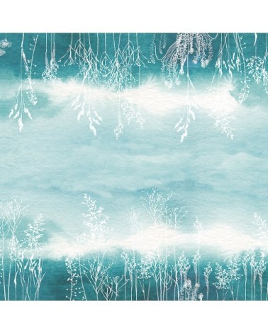 Nappe carrée  métis lin & coton bleu 115x115 cm