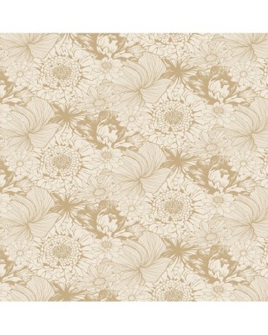 Nappe  métis lin & coton beige 110X110