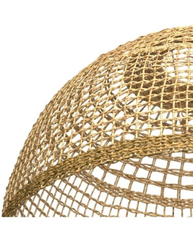 Abat-jour en feuille de palmier et posidonie