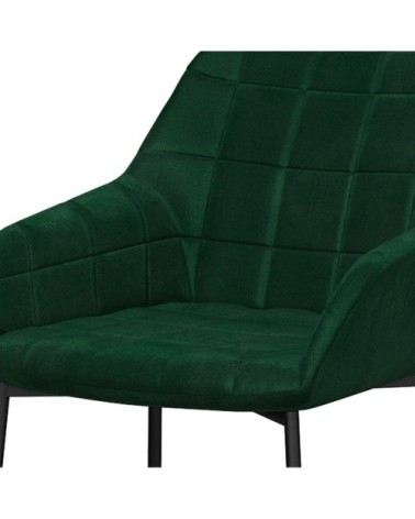 Chaise en velours vert foncé (lot de 2)
