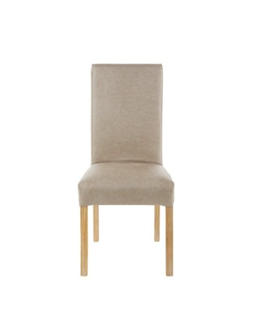 Housse de chaise en microsuède beige, compatible chaise MARGAUX