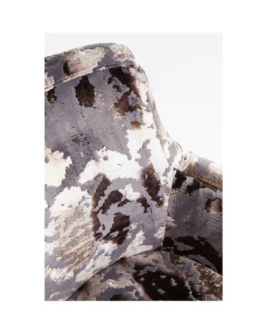 Chaise avec accoudoirs en velours marron et hêtre noir