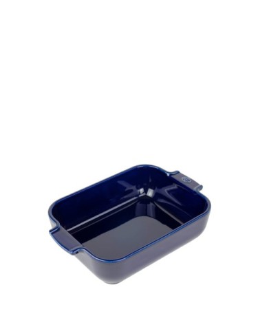 Plat four céramique rectangle bleu profond 25cm