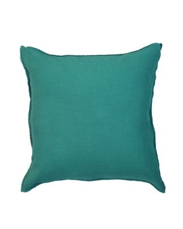 Taie d'oreiller gaze de coton émeraude 65X65 CM