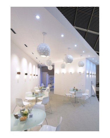 Suspension métal blanc mat origami D50cm