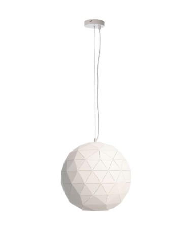 Suspension métal blanc mat origami D50cm