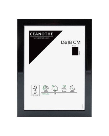Cadre photo noir 13x18 cm résine recyclée
