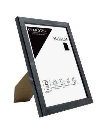 Cadre photo noir 13x18 cm résine recyclée
