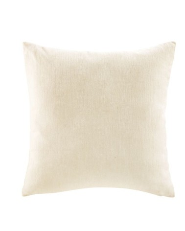 Coussin en velours effet vieilli écru 45x45, OEKO-TEX®