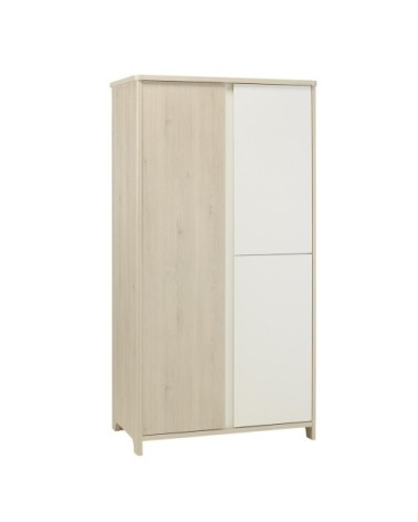 Armoire 3 portes bois et blanc Enfant  - 98 x 185cm