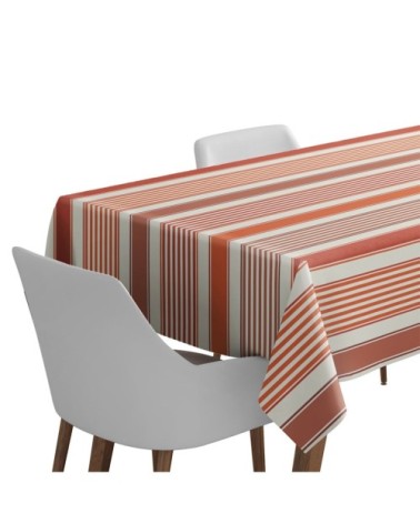 Nappe enduite coton Rouge 160x160