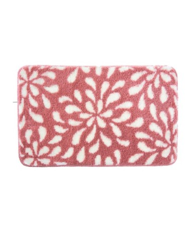Tapis contour WC rose 45x50 en polyester