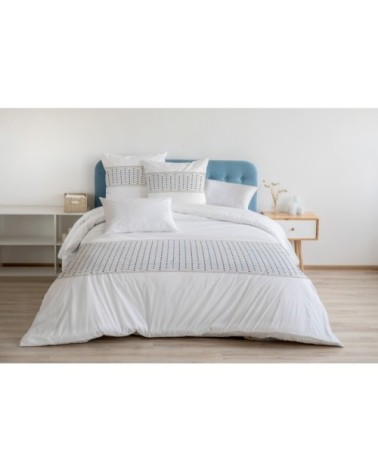 LE NAT Parure de couette 100% coton - Blanc - 240x260 cm