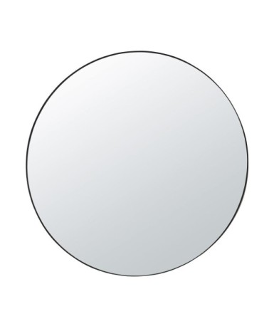 Miroir rond en métal noir D95