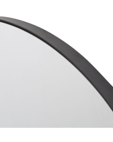 Miroir rond en métal noir D95