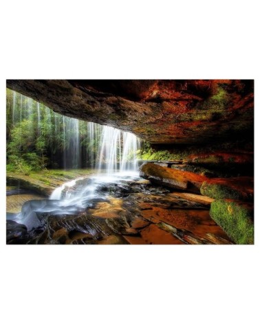 Tableau alu dibond nature chute d'eau 50x30cm