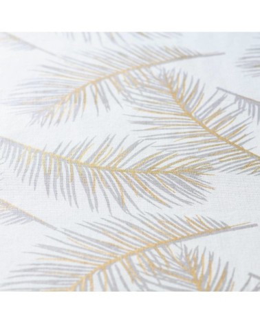 Nappe en coton enduit imprimé plumes 140x250