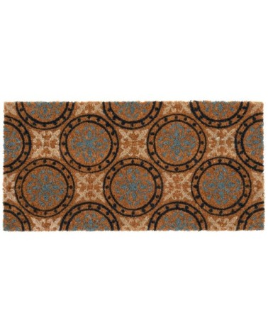 Paillasson en fibre de coco effet carreaux de ciment 30x60