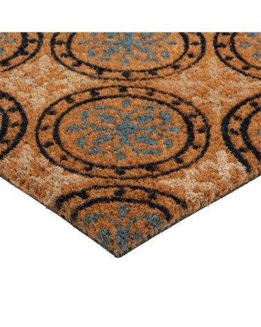 Paillasson en fibre de coco effet carreaux de ciment 30x60