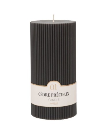 Bougie striée parfumée gris foncé H18, 1000g