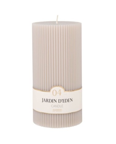 Bougie striée parfumée taupe H18, 1000g