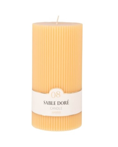 Bougie striée parfumée jaune H18, 1000g