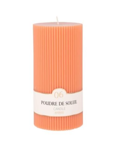 Bougie striée parfumée terracotta H18, 1000g