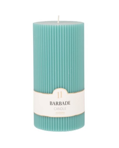 Bougie striée parfumée turquoise H18, 1000g